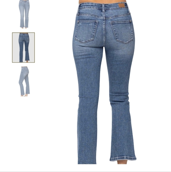 Judy Blue Cropped Bootcut Blue Denim Jeans Style JB88249 Size Womens 15/32 - Picture 5 of 16